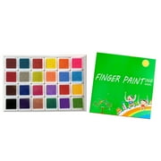 ufehgfjh Funny Finger Painting Kit 24Color Washable Finger Paint Set With Book For Kids DIY Crafts Finger Paint Sets For Children's Day Christmas Art Painting Supplie